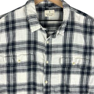 Mutual Weave Shirt Mens XXL‎ Blue Plaid Cowboy Western Outdoor Lightweight